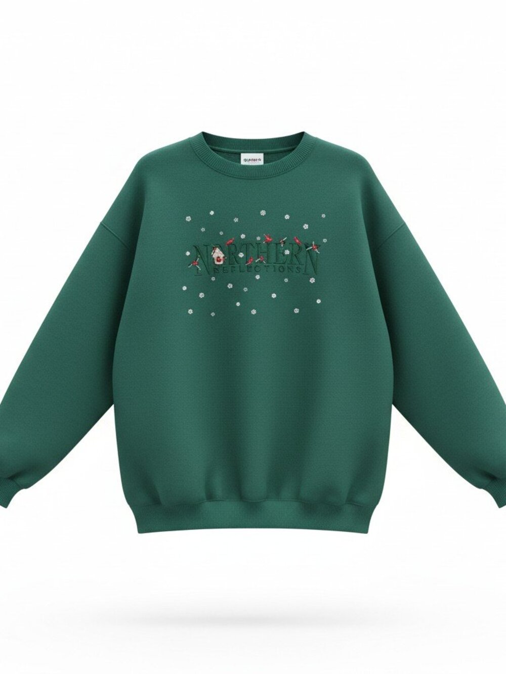 Vintage Northern Reflections Festive Holiday Green Sweater Medium